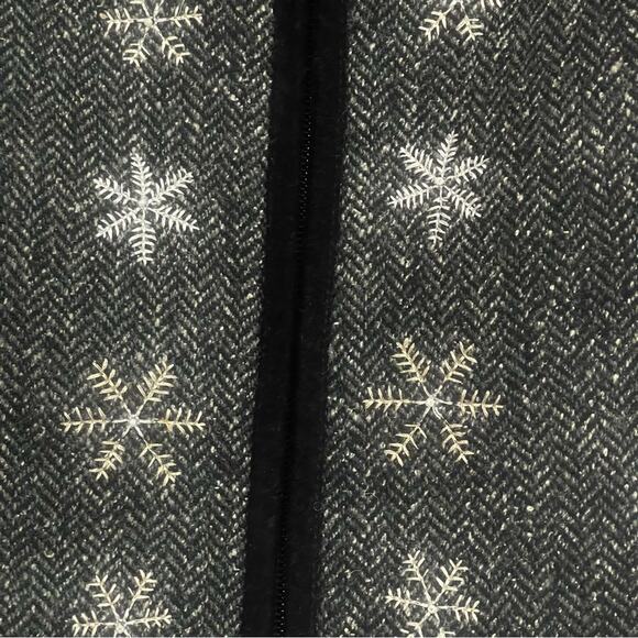 Talbots Full-Zip Vest Herringbone Wool Silk Blend Lined Snowflake - Large - Picture 4 of 11